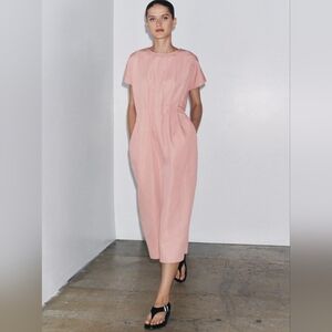 Zara Pale Pink Midi Dress
